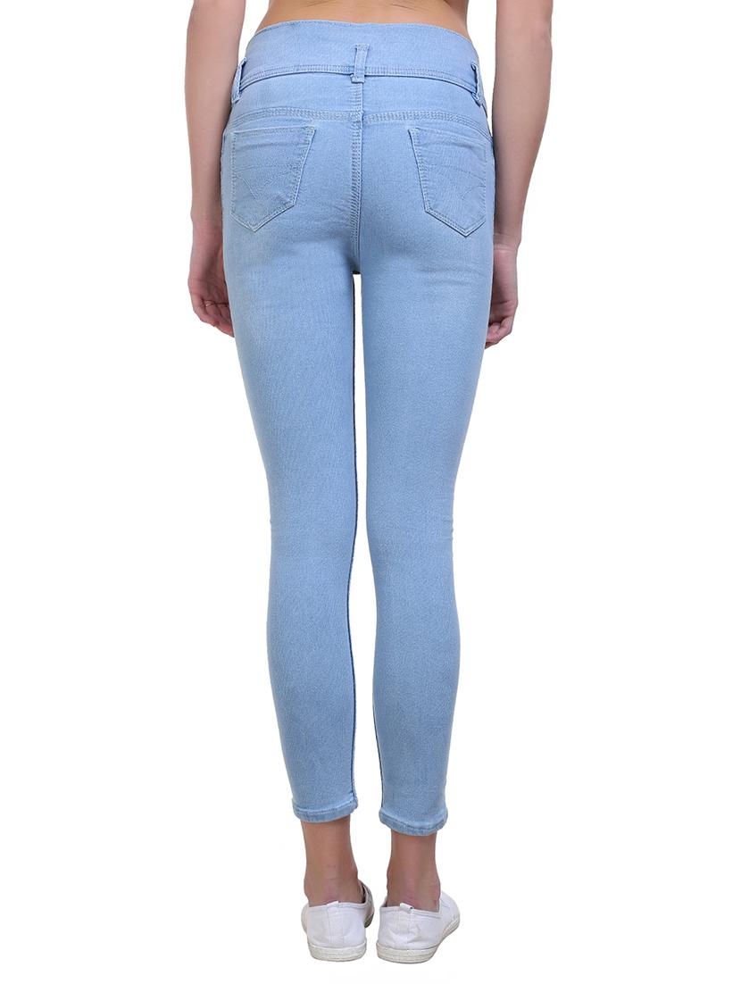 light blue distressed denim jeans - 15144541 - Zoom Image - 3