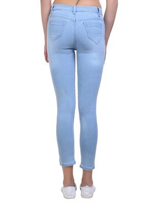light blue distressed denim jeans - 15144545 - Standard Image - 3