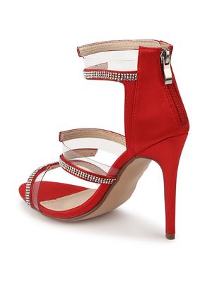 red patent leather closed back sandals - 15144709 - Standard Image - 3