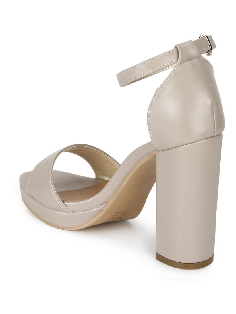 nude patent leather ankle strap sandals - 15144750 - Zoom Image - 3