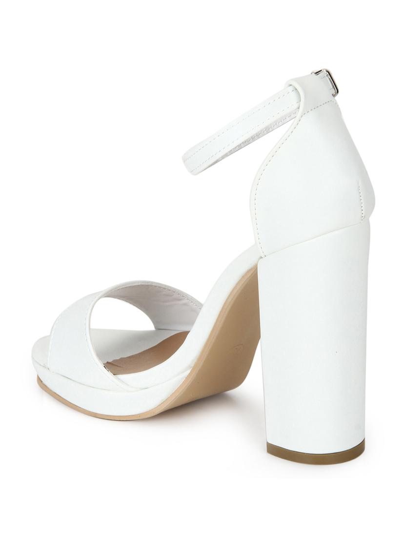 white patent leather ankle strap sandals - 15144752 - Zoom Image - 3