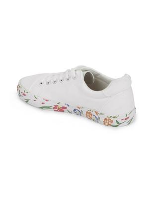 white patent leather laceup sneakers - 15144781 - Standard Image - 3