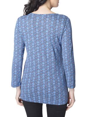 blue printed top - 15144961 - Standard Image - 3