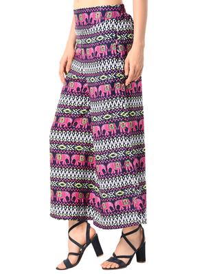 set of 2 printed flared palazzo - 15145055 - Standard Image - 3