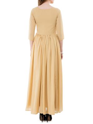 lace panel gathered sequins gown - 15145952 - Standard Image - 3