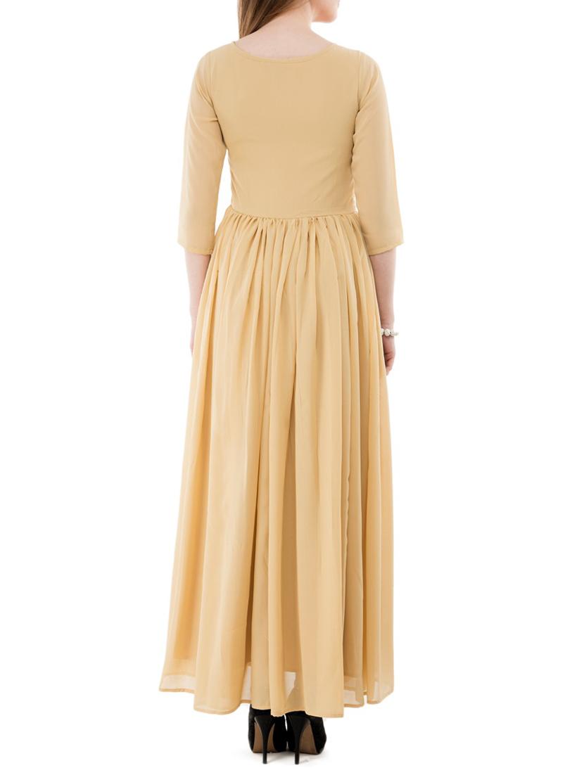 lace panel gathered sequins gown - 15145952 - Zoom Image - 3