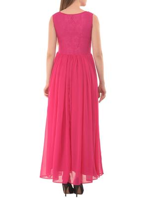 floral lace gathered maxi gown - 15145953 - Standard Image - 3