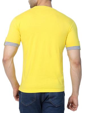 yellow cotton blend pocket t-shirt - 15148141 - Standard Image - 3