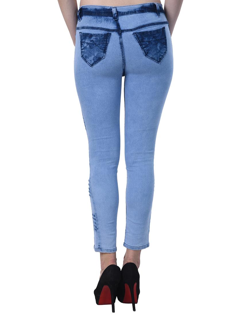 blue solid denim jeans - 15148410 - Zoom Image - 3