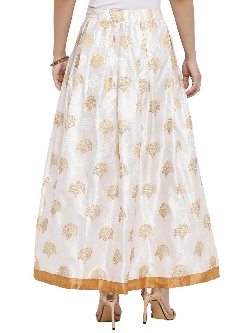 Foil printed flared skirt - 15149825 - Zoom Image - 3