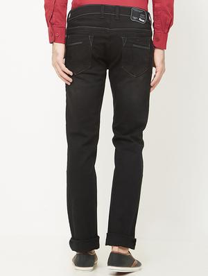 black cotton plain jeans - 15150477 - Standard Image - 3