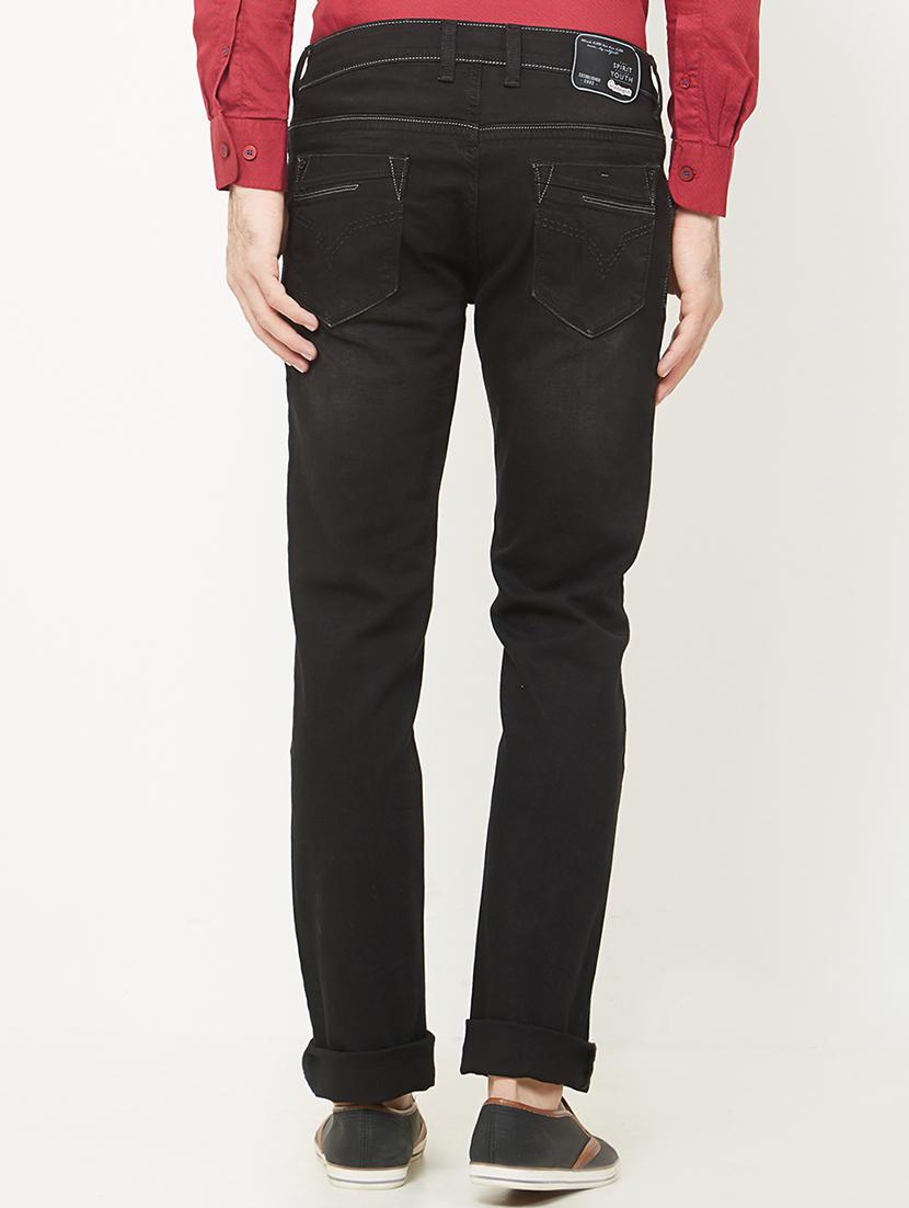 black cotton plain jeans - 15150477 - Zoom Image - 3