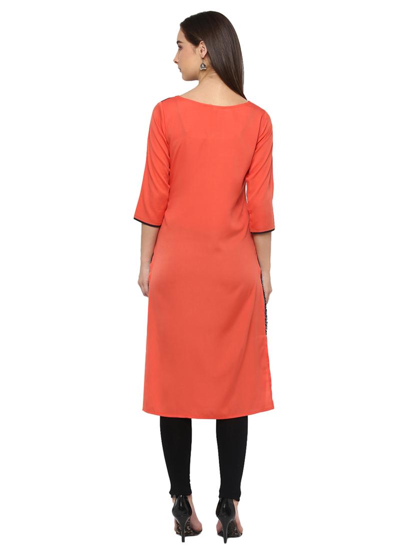 straight printed kurta - 15156265 - Zoom Image - 3