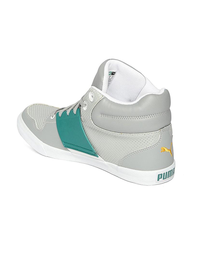 grey leatherette lace up sneaker - 15159138 - Zoom Image - 3
