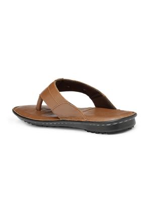 tan Leather toe separator slipper - 15160241 - Standard Image - 3