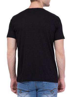 black cotton chest print tshirt - 15160882 - Standard Image - 3