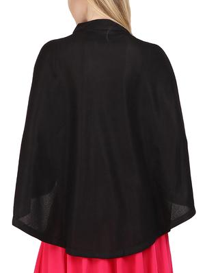 black viscose summer poncho - 15161419 - Standard Image - 3