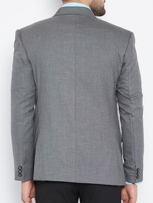grey poly wool formal blazer - 15162090 - Standard Image - 3
