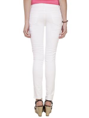 white solid denim jeans - 15162345 - Standard Image - 3
