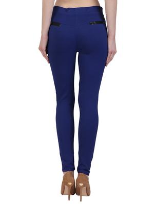 dark blue cotton lycra jeggings - 15162439 - Standard Image - 3