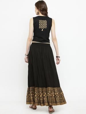 Foil printed skirt top set - 15162925 - Standard Image - 3