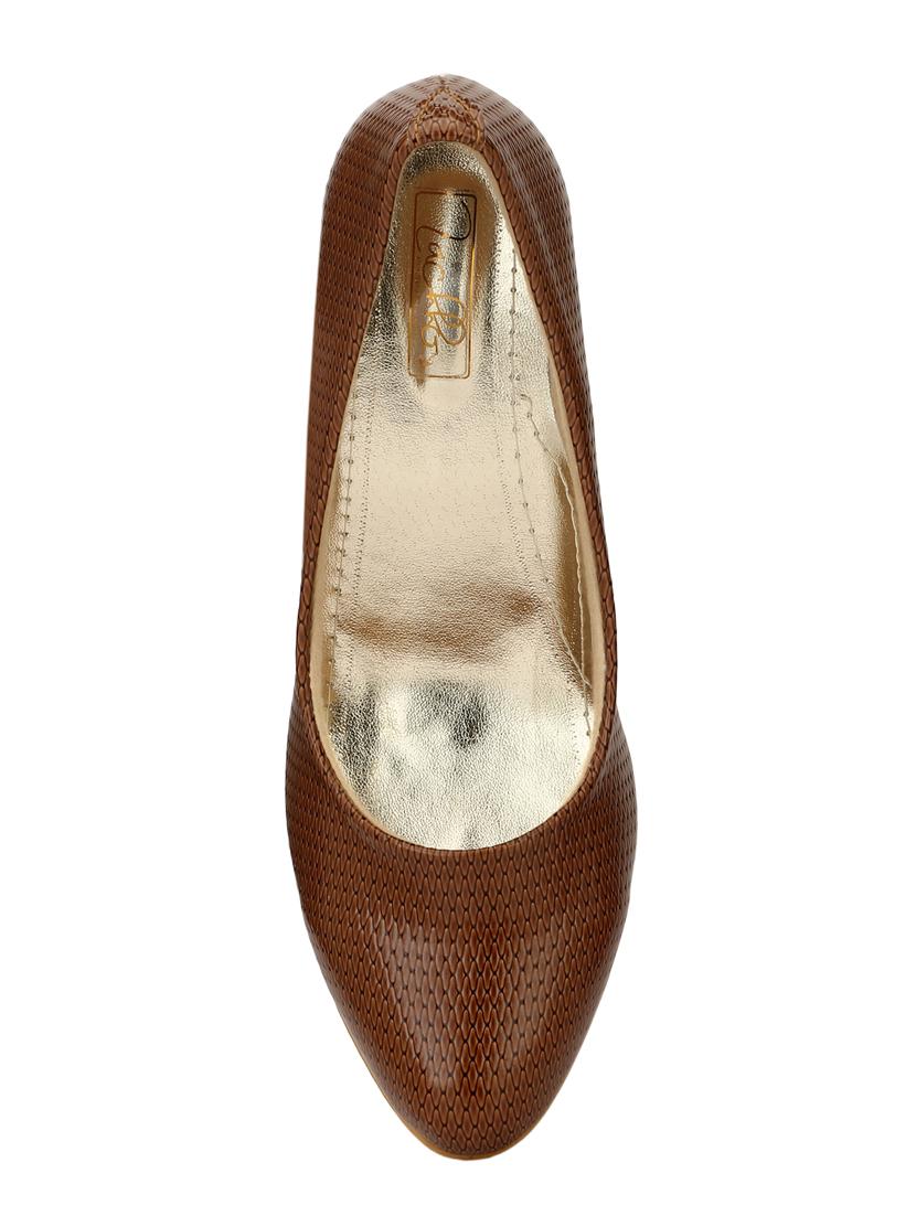 brown faux leather slip on pumps - 15163487 - Zoom Image - 3