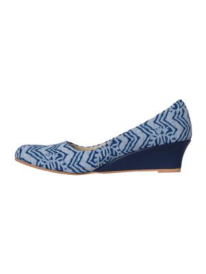 blue slip on wedge - 15163640 - Standard Image - 3