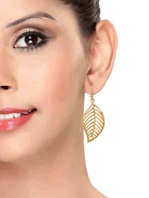 Gold Tone Drop Earrings - 15166879 - Zoom Image - 3