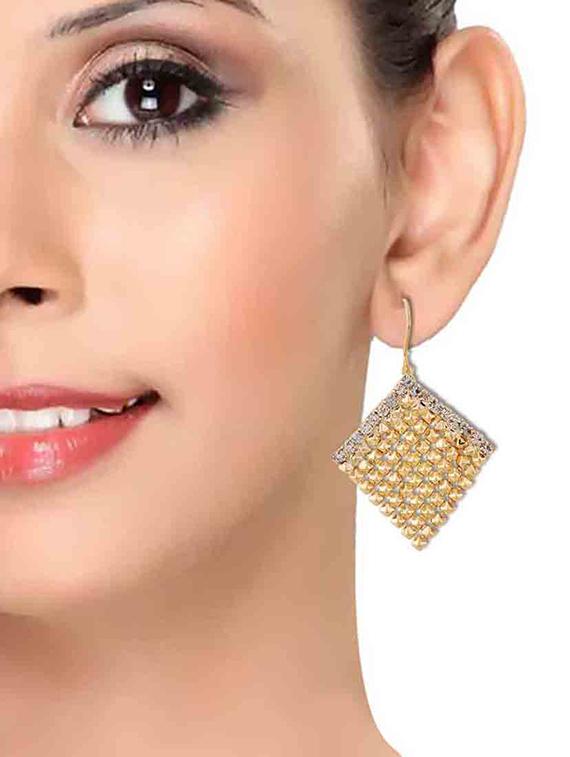 Gold Tone Drop Earrings - 15166892 - Zoom Image - 3