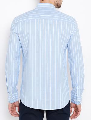 blue cotton casual shirt - 15168946 - Standard Image - 3