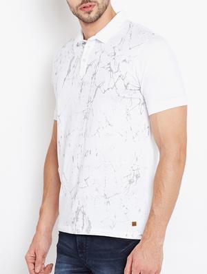 white cotton front print t-shirt - 15169206 - Standard Image - 3