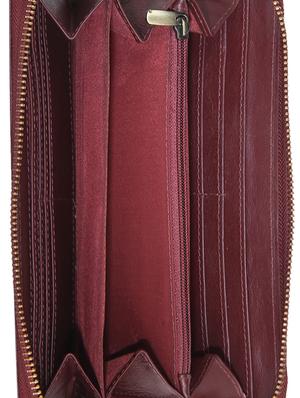 maroon leather wallet - 15169212 - Standard Image - 3