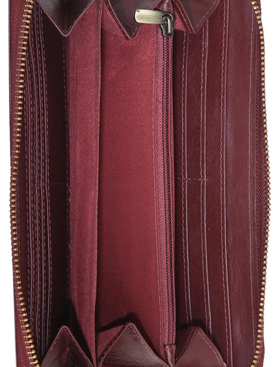 maroon leather wallet - 15169212 - Zoom Image - 3