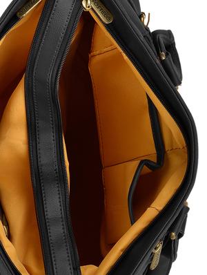 black leatherette (pu) regular handbag - 15169580 - Standard Image - 3