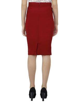 red cotton pencil skirt - 15169850 - Standard Image - 3