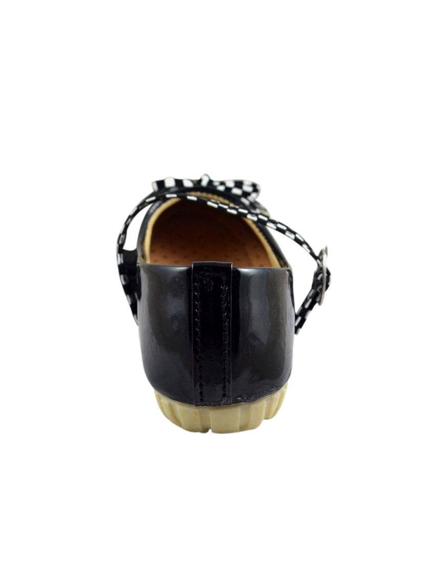 black leatherette flat ballerina - 15171007 - Zoom Image - 3