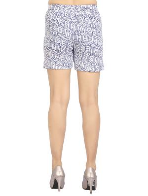 white printed cotton shorts - 15172859 - Standard Image - 3
