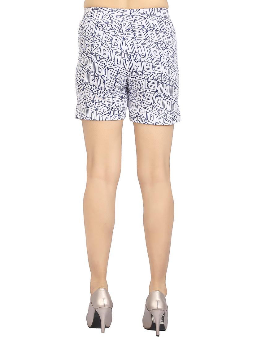 white printed cotton shorts - 15172859 - Zoom Image - 3