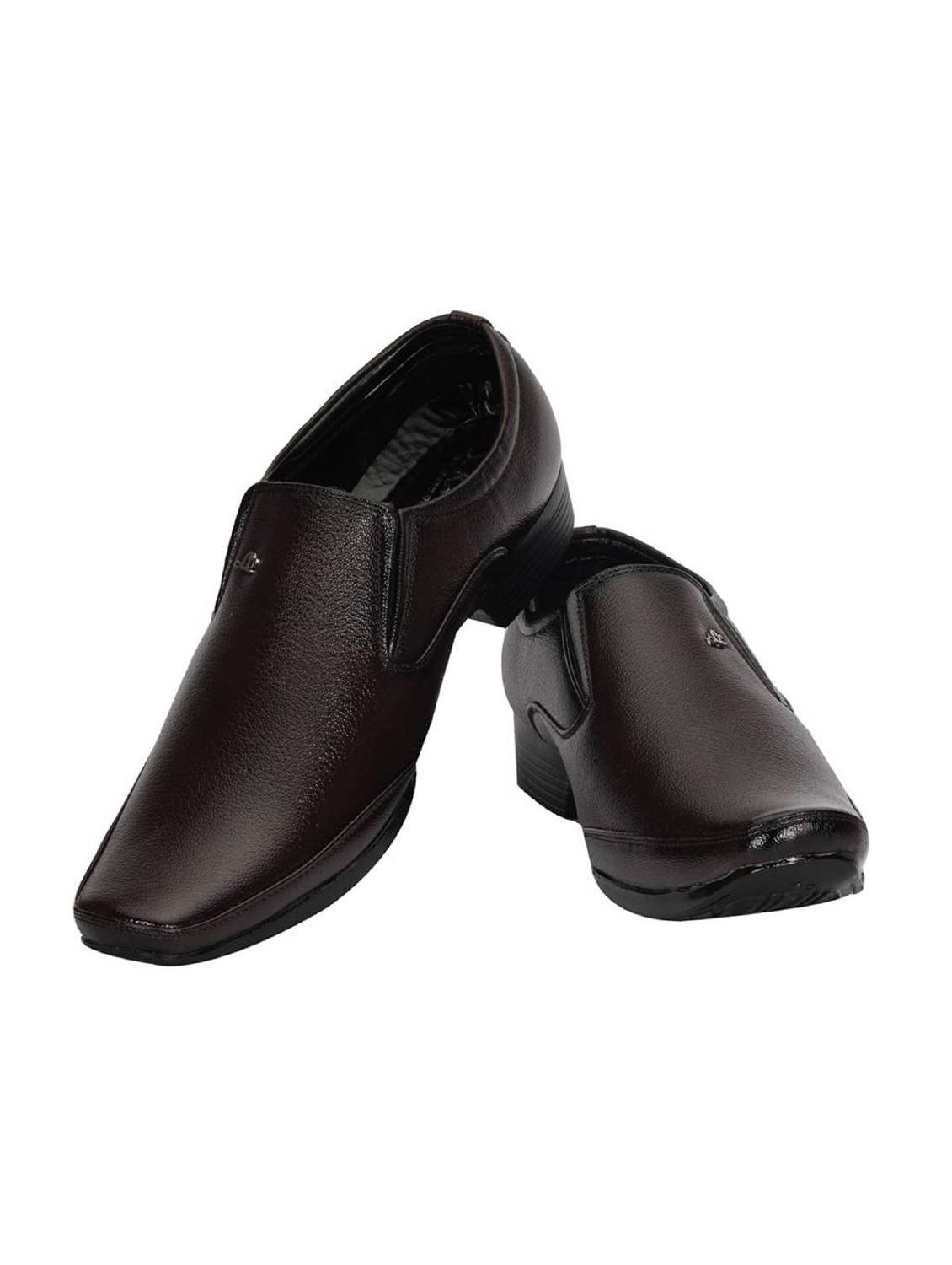brown Leatherette formal slip on - 15173164 - Zoom Image - 3