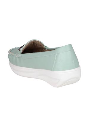sea green resin slip on loafers - 15173292 - Standard Image - 3