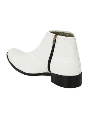 white Leather slip on boot - 15173355 - Standard Image - 3