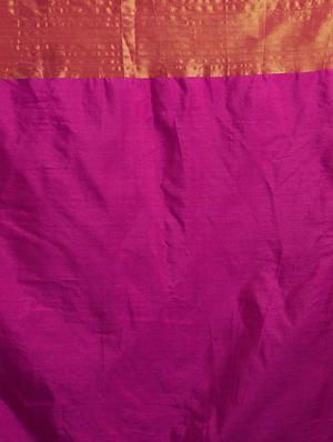 magenta art silk bordered saree with blouse - 15173435 - Standard Image - 3