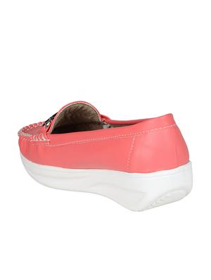 red resin slip on loafers - 15173449 - Standard Image - 3