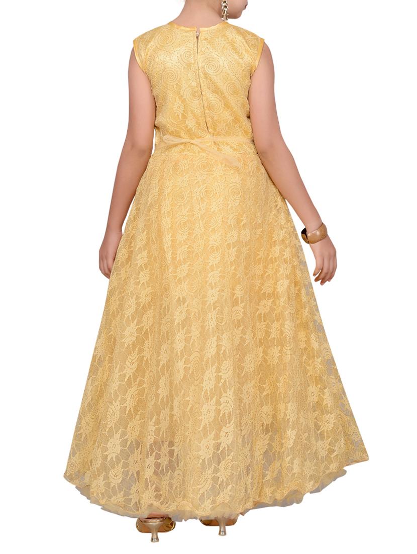 beige net gown - 15175582 - Zoom Image - 3