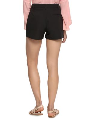 solid black cotton shorts - 15175663 - Standard Image - 3