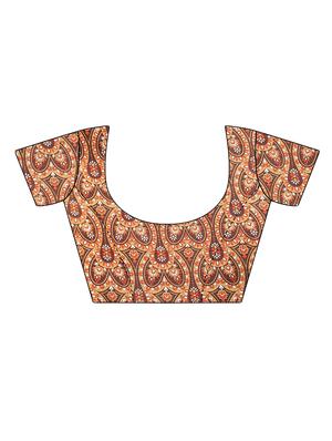 set of 2 mustard silk blend printed saree combo with blouse - 15176581 - Standard Image - 3