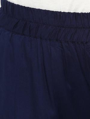 navy blue solid rayon palazzo - 15177110 - Standard Image - 6