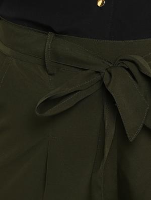 green solid straight palazzo - 15177118 - Standard Image - 6