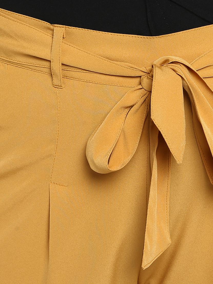 yellow solid straight palazzo - 15177119 - Zoom Image - 6
