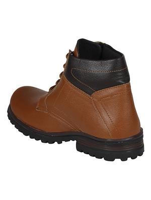 tan leatherette high ankle boot - 15177225 - Standard Image - 3
